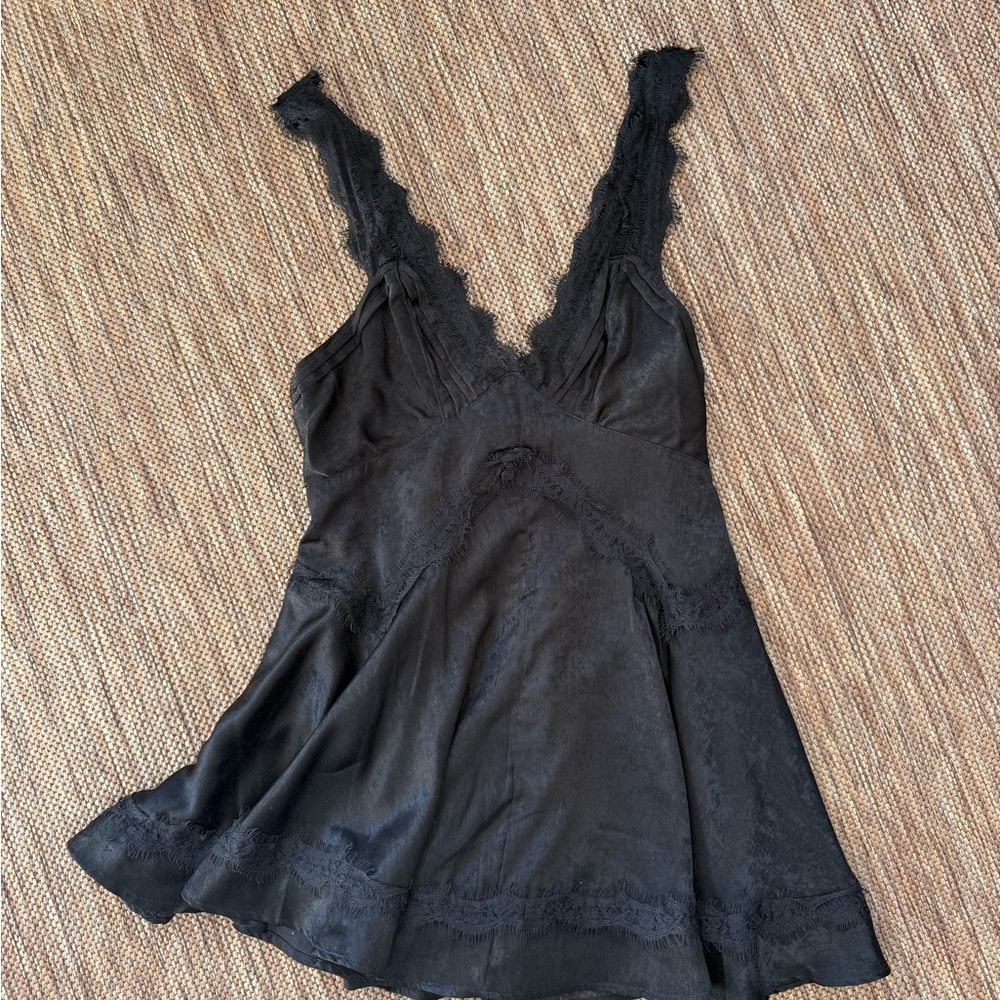 Urban Outfitters Black Lace Mini Dress